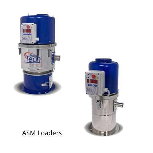 Maintech ASM vacuümloaders voor het automatisch beladen van machinetrechters met granulaat