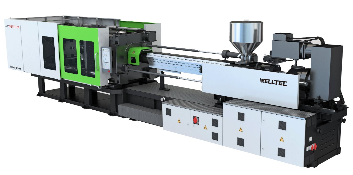 Welltec 480PETIII/e Spritzgießmaschine für PET-Preforms und Verpackungen